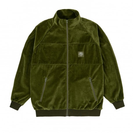 VESTE MAGENTA VELVET TRACK JACKET - GREEN 