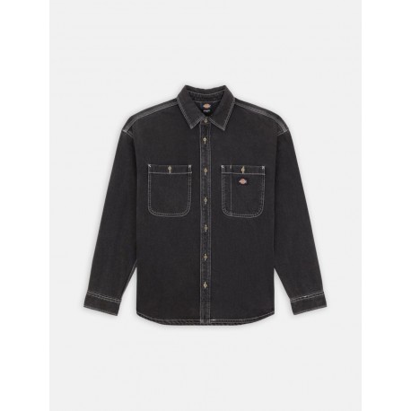 CHEMISE DICKIES HOUSTON LS - BLACK WASH