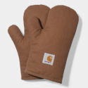 CARHARTT WIP CANVAS OVEN MITT SET - HAMILTON BROWN