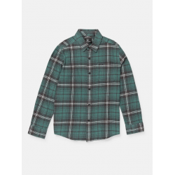 CHEMISE VOLCOM CADEN PLAID LS - SEA GREEN