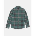 CHEMISE VOLCOM CADEN PLAID LS - SEA GREEN