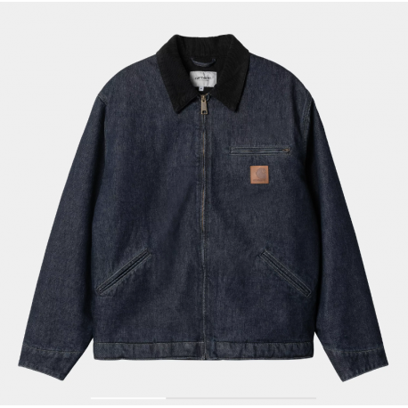 VESTE CARHARTT WIP OG DETROIT JACKET - BLUE BLACK RINSED