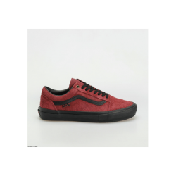 CHAUSSURES VANS OLD SKOOL SKATE HAIRY SUEDE - BLACK BURGUNDY