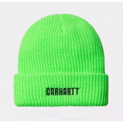 BONNET CARHARTT WIP INDUSTRY BEANIE - LUMO GREEN BLACK