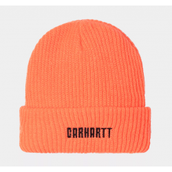 BONNET CARHARTT WIP INDUSTRY BEANIE - LUMO ORANGE BLACK