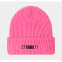 BONNET CARHARTT WIP INDUSTRY BEANIE - LUMO PINK BLACK