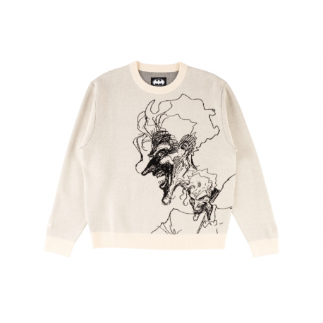 T-SHIRT WELCOME X BATMAN JOKER KNIT SWEATER - BONE