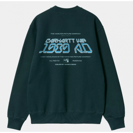 SWEAT CARHARTT WIP GREATEST FLICKS SWEAT - DEEP LAGON 