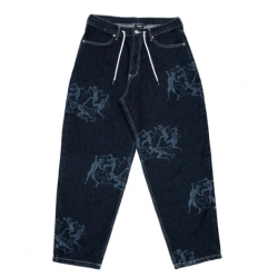 PANTALON JACKER DEVILS DANCE DENIM BAGGY PANT - AOP