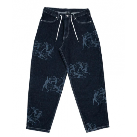 PANTALON JACKER DEVILS DANCE DENIM BAGGY PANT - AOP